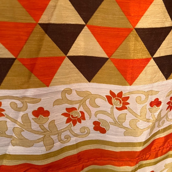 Darn Good Yarn Goddess Mini, reversible 2 layer recycled sari wrap skirt - Picture 8 of 12